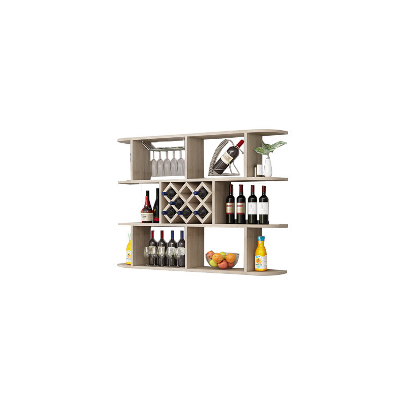 Modern Hanging Wine Bottle Holder Wooden Kitchen Wine Rack Bottle 55.1"L x 9.1"W x 40.6"H Natural 1 Piece Clearhalo 'furn' 'furn_wine_racks' 'Furniture' 'Kitchen & Dining Furniture' 'Wine Racks' 'wine_racks' 7471499