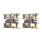 Modern Hanging Wine Bottle Holder Wooden Kitchen Wine Rack Bottle 55.1"L x 9.1"W x 40.6"H Natural 2 Piece Set Clearhalo 'furn' 'furn_wine_racks' 'Furniture' 'Kitchen & Dining Furniture' 'Wine Racks' 'wine_racks' 7471500