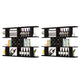 Modern Hanging Wine Bottle Holder Wooden Kitchen Wine Rack Bottle 55.1"L x 9.1"W x 40.6"H Black 2 Piece Set Clearhalo 'furn' 'furn_wine_racks' 'Furniture' 'Kitchen & Dining Furniture' 'Wine Racks' 'wine_racks' 7471503