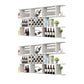 Modern Hanging Wine Bottle Holder Wooden Kitchen Wine Rack Bottle 71"L x 9"W x 41"H White 2 Piece Set Clearhalo 'furn' 'furn_wine_racks' 'Furniture' 'Kitchen & Dining Furniture' 'Wine Racks' 'wine_racks' 7471509
