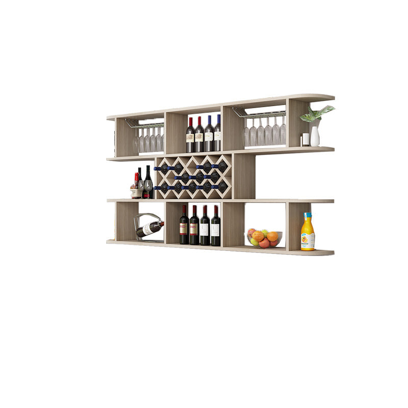 Modern Hanging Wine Bottle Holder Wooden Kitchen Wine Rack Bottle 71"L x 9"W x 41"H Natural 1 Piece Clearhalo 'furn' 'furn_wine_racks' 'Furniture' 'Kitchen & Dining Furniture' 'Wine Racks' 'wine_racks' 7471511