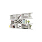Modern Hanging Wine Bottle Holder Wooden Kitchen Wine Rack Bottle 79"L x 9"W x 41"H White 1 Piece Clearhalo 'furn' 'furn_wine_racks' 'Furniture' 'Kitchen & Dining Furniture' 'Wine Racks' 'wine_racks' 7471523