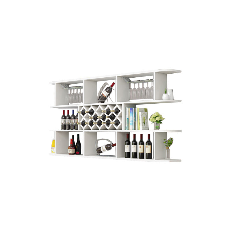 Modern Hanging Wine Bottle Holder Wooden Kitchen Wine Rack Bottle 79"L x 9"W x 41"H White 1 Piece Clearhalo 'furn' 'furn_wine_racks' 'Furniture' 'Kitchen & Dining Furniture' 'Wine Racks' 'wine_racks' 7471523