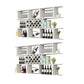 Modern Hanging Wine Bottle Holder Wooden Kitchen Wine Rack Bottle 79"L x 9"W x 41"H White 2 Piece Set Clearhalo 'furn' 'furn_wine_racks' 'Furniture' 'Kitchen & Dining Furniture' 'Wine Racks' 'wine_racks' 7471524