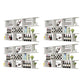 Modern Hanging Wine Bottle Holder Wooden Kitchen Wine Rack Bottle 79"L x 9"W x 41"H White 4 Piece Set Clearhalo 'furn' 'furn_wine_racks' 'Furniture' 'Kitchen & Dining Furniture' 'Wine Racks' 'wine_racks' 7471525