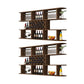 Modern Hanging Wine Bottle Holder Wooden Kitchen Wine Rack Bottle 79"L x 9"W x 41"H Nut-Brown 2 Piece Set Clearhalo 'furn' 'furn_wine_racks' 'Furniture' 'Kitchen & Dining Furniture' 'Wine Racks' 'wine_racks' 7471527
