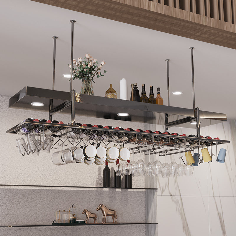 Modern Hanging Wine Rack Bottle Metal Kitchen Wine Bottle Holder Clearhalo 'furn' 'furn_wine_racks' 'Furniture' 'Kitchen & Dining Furniture' 'Wine Racks' 'wine_racks' 7471534