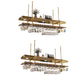 Modern Hanging Wine Rack Bottle Metal Kitchen Wine Bottle Holder Gold 2 Piece Set Clearhalo 'furn' 'furn_wine_racks' 'Furniture' 'Kitchen & Dining Furniture' 'Wine Racks' 'wine_racks' 7471536