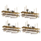 Modern Hanging Wine Rack Bottle Metal Kitchen Wine Bottle Holder Gold 4 Piece Set Clearhalo 'furn' 'furn_wine_racks' 'Furniture' 'Kitchen & Dining Furniture' 'Wine Racks' 'wine_racks' 7471538