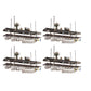 Modern Hanging Wine Rack Bottle Metal Kitchen Wine Bottle Holder Black 4 Piece Set Clearhalo 'furn' 'furn_wine_racks' 'Furniture' 'Kitchen & Dining Furniture' 'Wine Racks' 'wine_racks' 7471544
