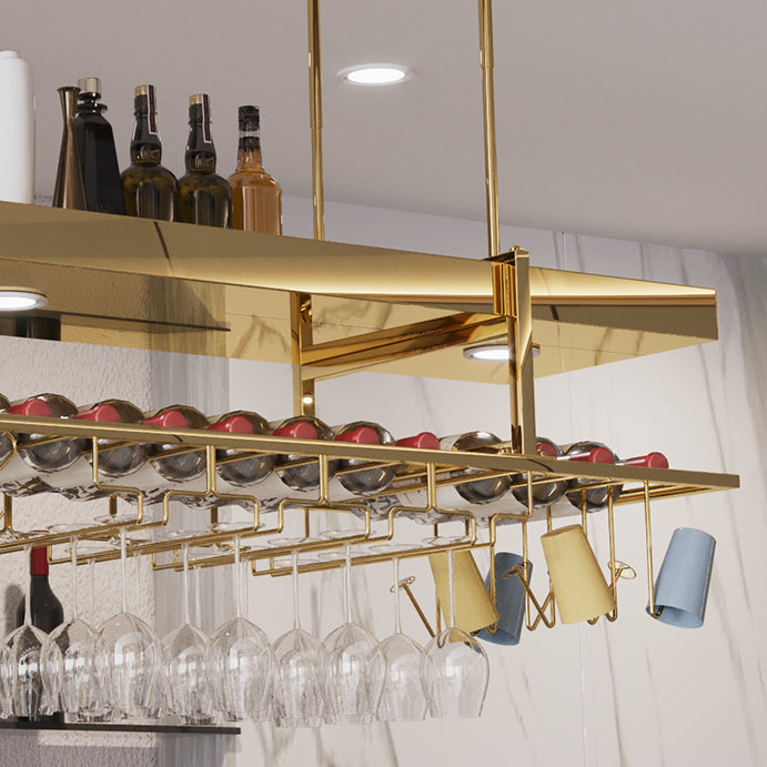 Modern Hanging Wine Rack Bottle Metal Kitchen Wine Bottle Holder Clearhalo 'furn' 'furn_wine_racks' 'Furniture' 'Kitchen & Dining Furniture' 'Wine Racks' 'wine_racks' 7471547