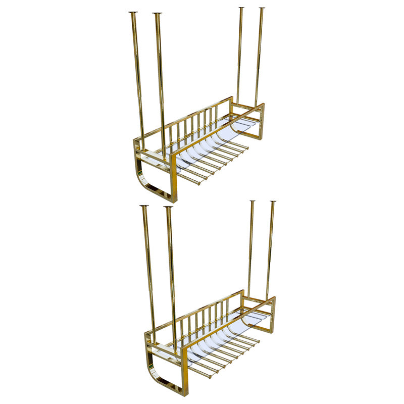 Luxe hangende wijnfleshouder metalen keukenwijn rack fles