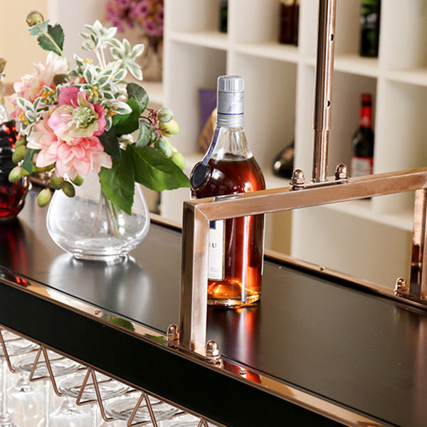 Glam hangende wijnrek keuken metalen wijnfles en glazen rek