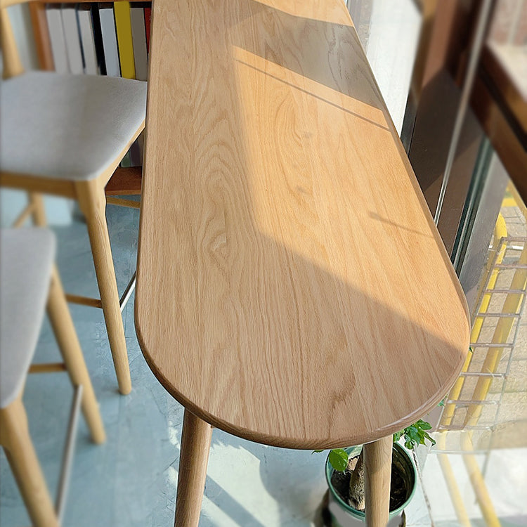 Juego de pub con altura de mostrador natural, mesa de bar de madera maciza de 1/2/3 piezas y taburetes tapizados