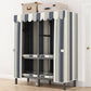Moderne stijl vrijstaande garderobe Armoire metalen garderobe met planken en kledingrail