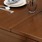 Table de salle à manger en bois massif marron Table de dinette contemporaine