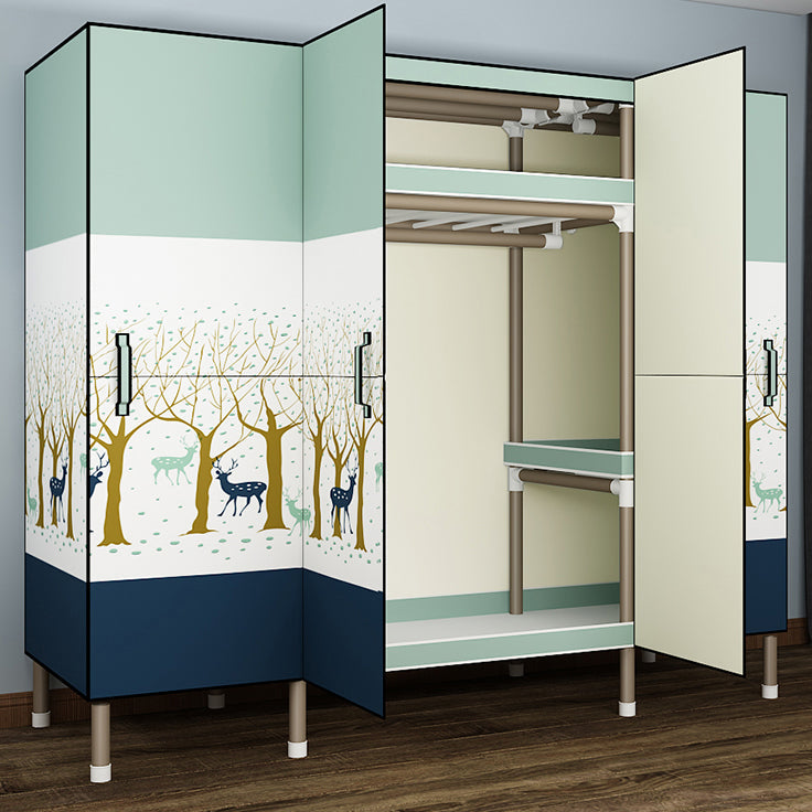 Telaio metallico autoportante a pieghevole per il guardaroba multifunzionale per camera da letto