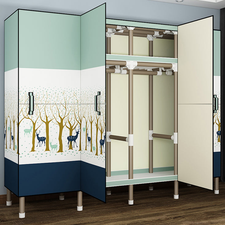 Telaio metallico autoportante a pieghevole per il guardaroba multifunzionale per camera da letto