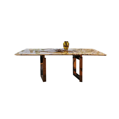 Rectangle Sled Base Dining Room Table Contemporary Dining Table Without Chairs Clearhalo 'Dining Tables & Seating' 'Dining Tables' 'dining_table' 'furn' 'furn_dining_table' 'Furniture' 'Kitchen & Dining Furniture' 7471753