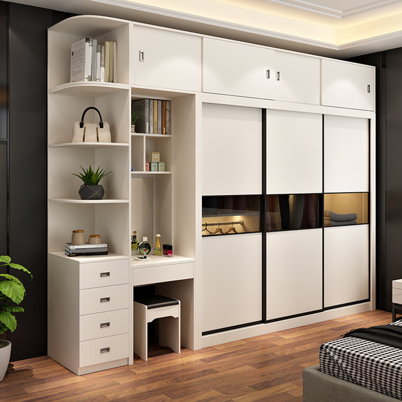 Contemporary Home Engineered Wood Wardrobe Freestanding Wardrobe Closet Clearhalo 'Armoires & Wardrobes' 'armoires_wardrobes' 'Bedroom Furniture' 'furn' 'furn_armoires_wardrobes' 'Furniture' 7471837