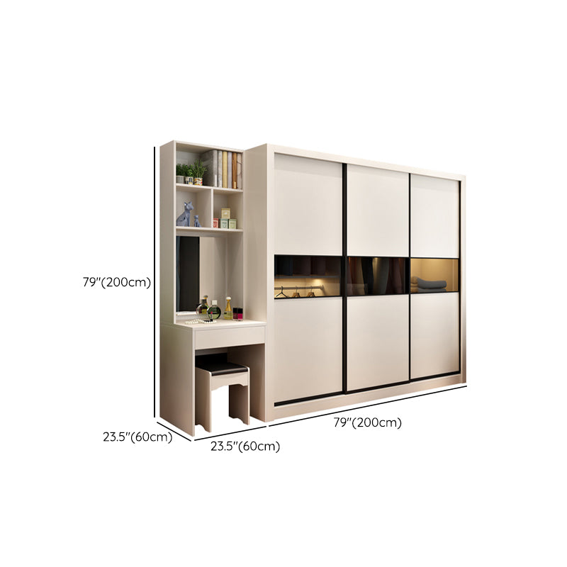 Contemporary Home Engineered Wood Wardrobe Freestanding Wardrobe Closet Clearhalo 'Armoires & Wardrobes' 'armoires_wardrobes' 'Bedroom Furniture' 'furn' 'furn_armoires_wardrobes' 'Furniture' 7471858