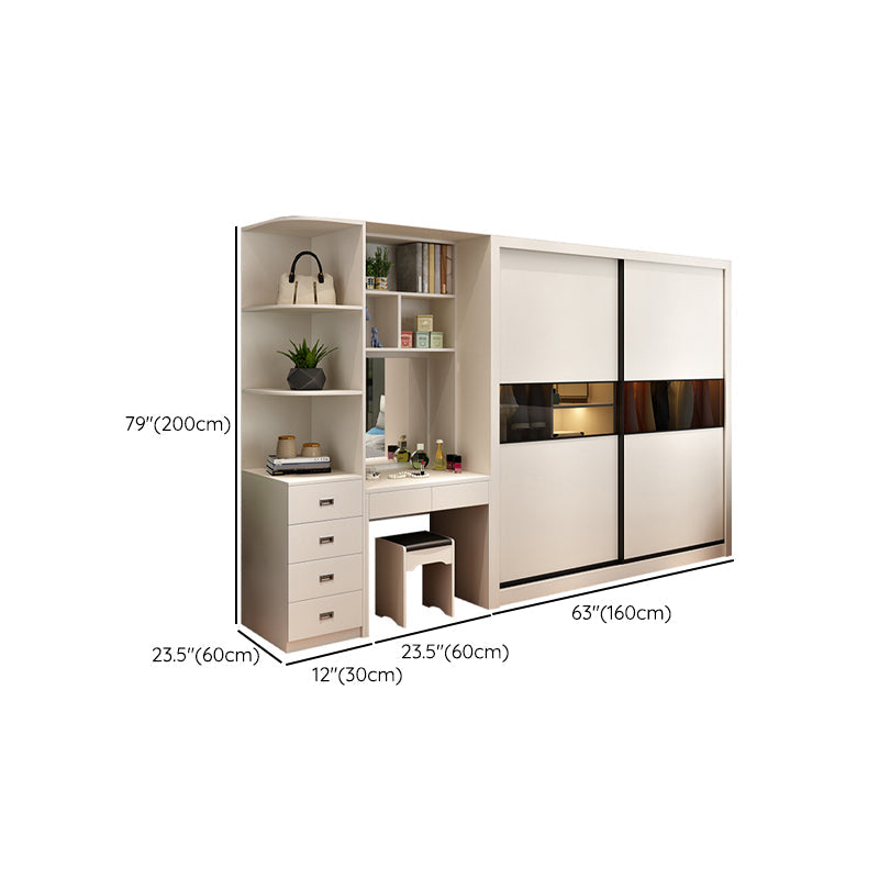 Contemporary Home Engineered Wood Wardrobe Freestanding Wardrobe Closet Clearhalo 'Armoires & Wardrobes' 'armoires_wardrobes' 'Bedroom Furniture' 'furn' 'furn_armoires_wardrobes' 'Furniture' 7471862
