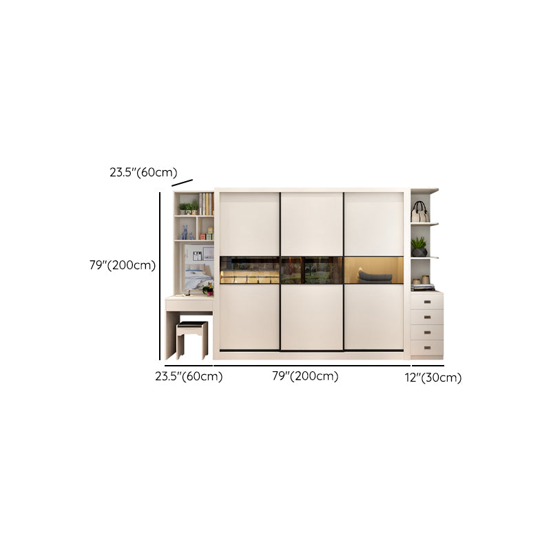 Contemporary Home Engineered Wood Wardrobe Freestanding Wardrobe Closet Clearhalo 'Armoires & Wardrobes' 'armoires_wardrobes' 'Bedroom Furniture' 'furn' 'furn_armoires_wardrobes' 'Furniture' 7471864