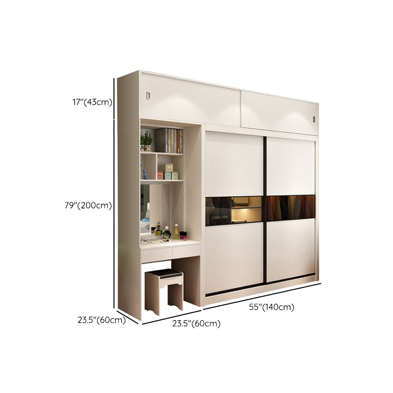 Contemporary Home Engineered Wood Wardrobe Freestanding Wardrobe Closet Clearhalo 'Armoires & Wardrobes' 'armoires_wardrobes' 'Bedroom Furniture' 'furn' 'furn_armoires_wardrobes' 'Furniture' 7471867