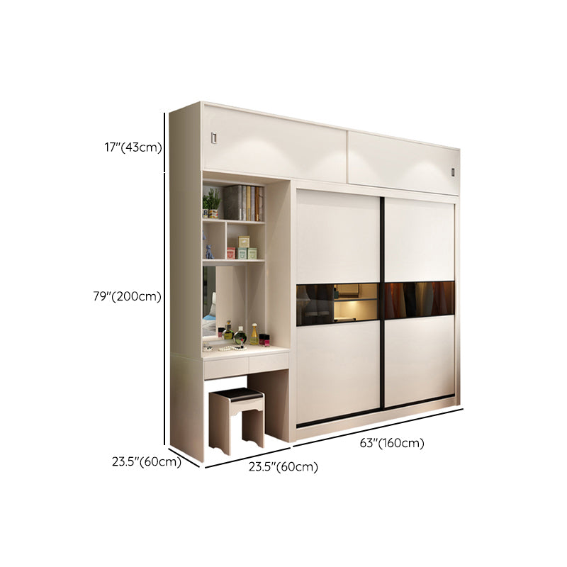 Contemporary Home Engineered Wood Wardrobe Freestanding Wardrobe Closet Clearhalo 'Armoires & Wardrobes' 'armoires_wardrobes' 'Bedroom Furniture' 'furn' 'furn_armoires_wardrobes' 'Furniture' 7471868