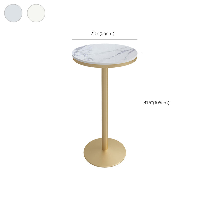 Ensemble de table de pub blanc avec chaises en métal 1/2/3 pcs de barre ronde modernes