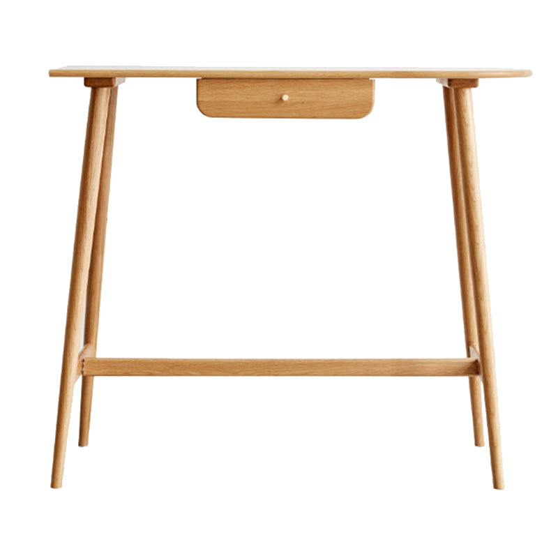 Trestle Base Bar Table Set 1/3 Pcs Oak Solid Wood Bar Table and Stools Table 47.2"L x 19.7"W x 41.3"H Wood Clearhalo 'Bar Furniture' 'furn' 'furn_home_bar_bar_sets' 'Furniture' 'Home Bars & Bar Sets' 'home_bar_bar_sets' 'Kitchen & Dining Furniture' 7471998