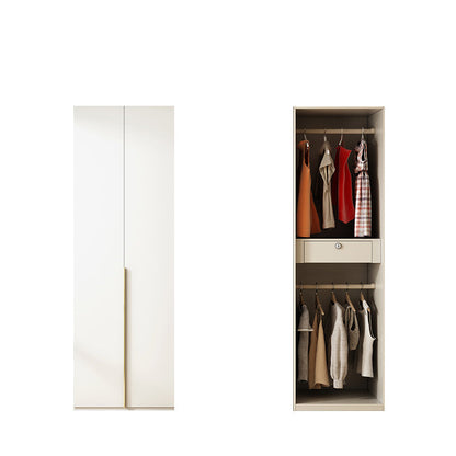Modern Artificial Wood Wardrobe Freestanding Wardrobe in White 24"L x 22"W x 79"H Clearhalo 'Armoires & Wardrobes' 'armoires_wardrobes' 'Bedroom Furniture' 'furn' 'furn_armoires_wardrobes' 'Furniture' 7472059