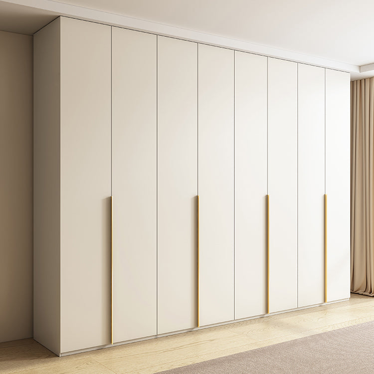 Modern Artificial Wood Wardrobe Freestanding Wardrobe in White Clearhalo 'Armoires & Wardrobes' 'armoires_wardrobes' 'Bedroom Furniture' 'furn' 'furn_armoires_wardrobes' 'Furniture' 7472060