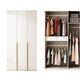 Modern Artificial Wood Wardrobe Freestanding Wardrobe in White 47"L x 22"W x 79"H Clearhalo 'Armoires & Wardrobes' 'armoires_wardrobes' 'Bedroom Furniture' 'furn' 'furn_armoires_wardrobes' 'Furniture' 7472066
