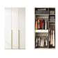 Modern Artificial Wood Wardrobe Freestanding Wardrobe in White 47"L x 22"W x 94.5"H Clearhalo 'Armoires & Wardrobes' 'armoires_wardrobes' 'Bedroom Furniture' 'furn' 'furn_armoires_wardrobes' 'Furniture' 7472068