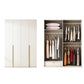 Modern Artificial Wood Wardrobe Freestanding Wardrobe in White 71"L x 22"W x 79"H Clearhalo 'Armoires & Wardrobes' 'armoires_wardrobes' 'Bedroom Furniture' 'furn' 'furn_armoires_wardrobes' 'Furniture' 7472070