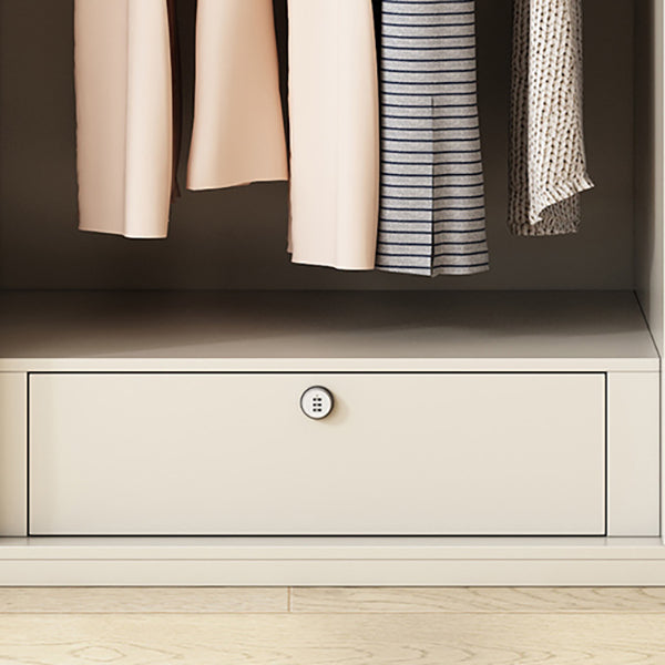 Modern Artificial Wood Wardrobe Freestanding Wardrobe in White Clearhalo 'Armoires & Wardrobes' 'armoires_wardrobes' 'Bedroom Furniture' 'furn' 'furn_armoires_wardrobes' 'Furniture' 7472072