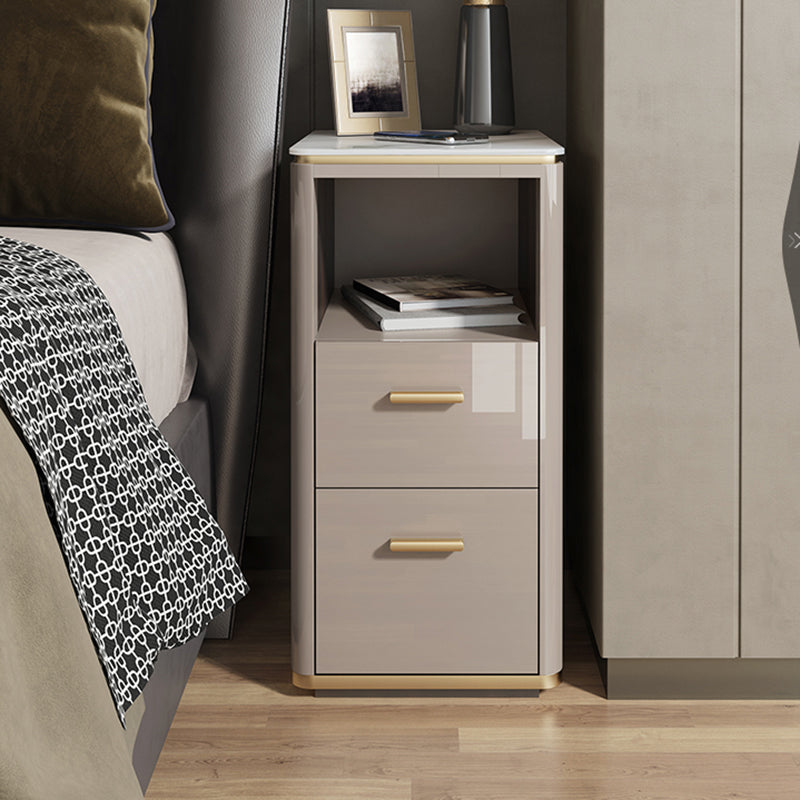 Nightstand de lit en pierre classique Glam Accent Table table de nuit pour chambre à coucher