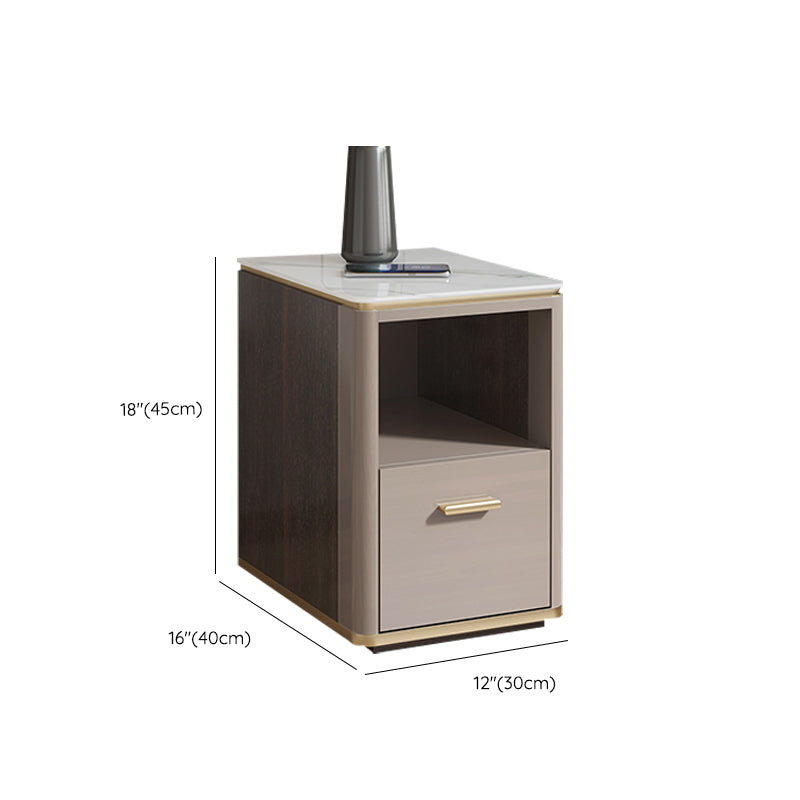 Nightstand de lit en pierre classique Glam Accent Table table de nuit pour chambre à coucher