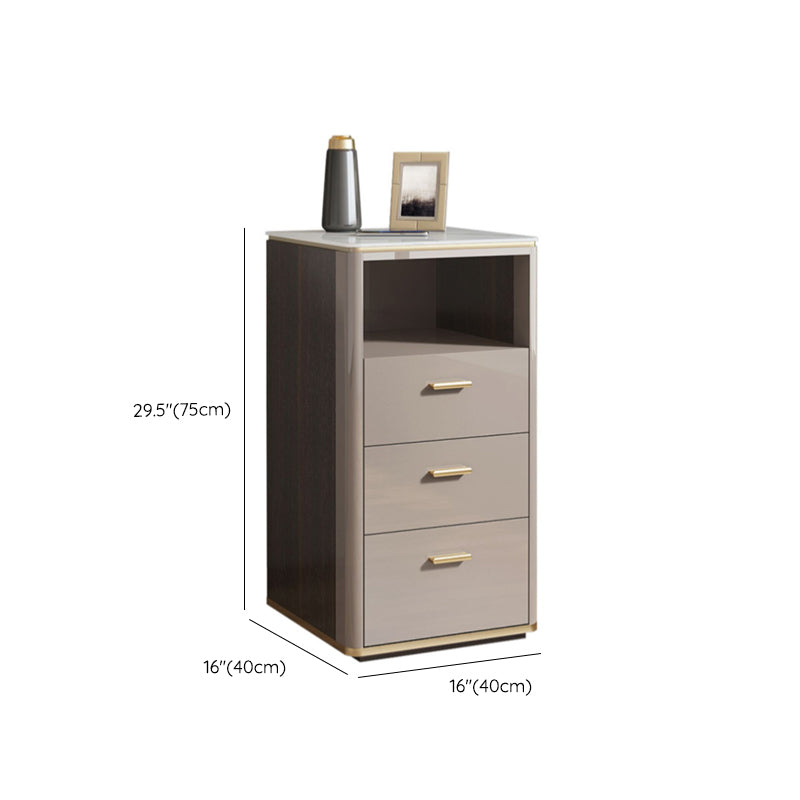 Nightstand de lit en pierre classique Glam Accent Table table de nuit pour chambre à coucher