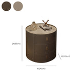 Table de chevet de table en pierre de table glamour avec 3 tiroirs