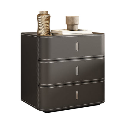 Glam Accent Table Table table de nuit en pierre avec 3 tiroirs