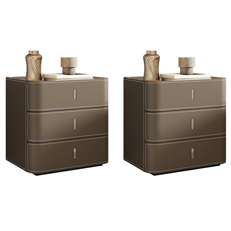 Glam Accent Table Table table de nuit en pierre avec 3 tiroirs