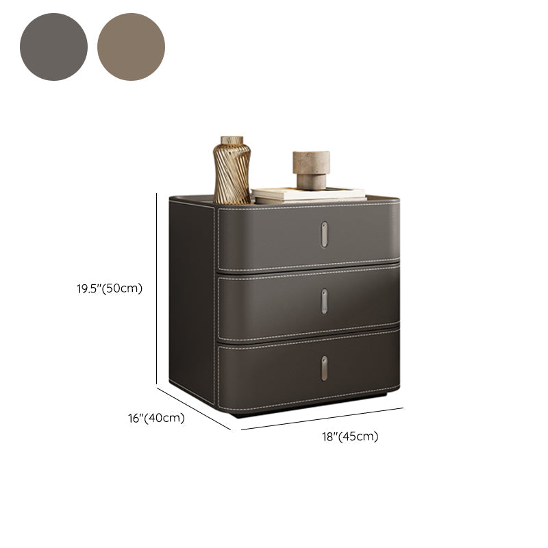 Glam Accent Table Table table de nuit en pierre avec 3 tiroirs