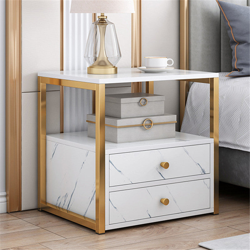 Contemporary Night Table Faux Wood Bedside Cabinet for Bedroom Clearhalo 'Bedroom Furniture' 'furn' 'furn_night_stand' 'Furniture' 'night_stand' 'Nightstands' 7472407