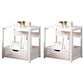 Contemporary Night Table Faux Wood Bedside Cabinet for Bedroom White 2 Piece Set 1 Clearhalo 'Bedroom Furniture' 'furn' 'furn_night_stand' 'Furniture' 'night_stand' 'Nightstands' 7472430