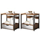 Contemporary Night Table Faux Wood Bedside Cabinet for Bedroom Oak 2 Piece Set 1 Clearhalo 'Bedroom Furniture' 'furn' 'furn_night_stand' 'Furniture' 'night_stand' 'Nightstands' 7472431