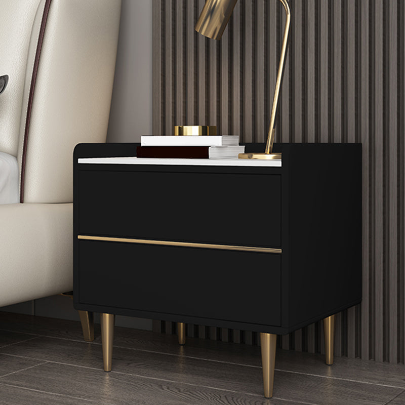 Class Glam Nightstand Accent Table Nightsand con cajones