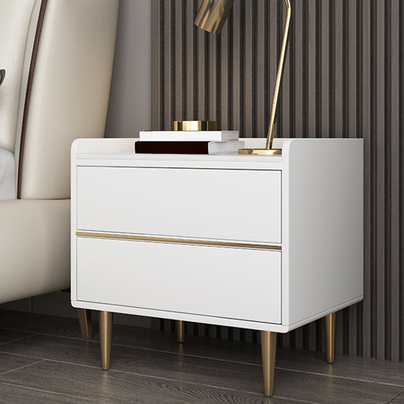 Nightstand Glam Stone Classic Stone Accent Table Table avec des tiroirs