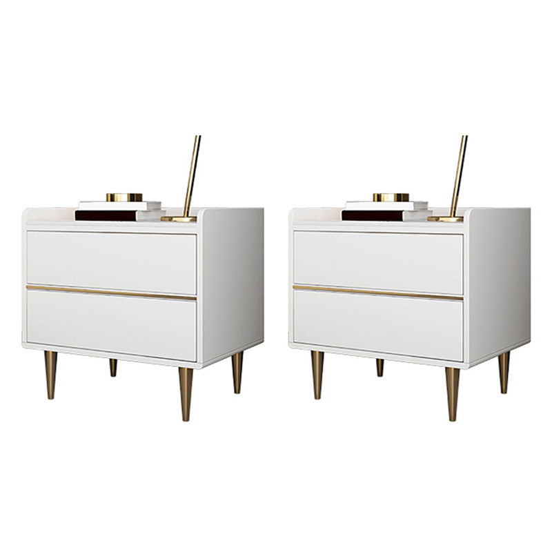 Nightstand Glam Stone Classic Stone Accent Table Table avec des tiroirs